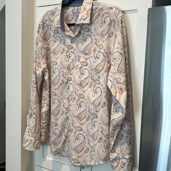 Tommy Bahama Newport Coast Long Sleeve Button Up Paisley Print Men Shirt Size M - Picture 17 of 17